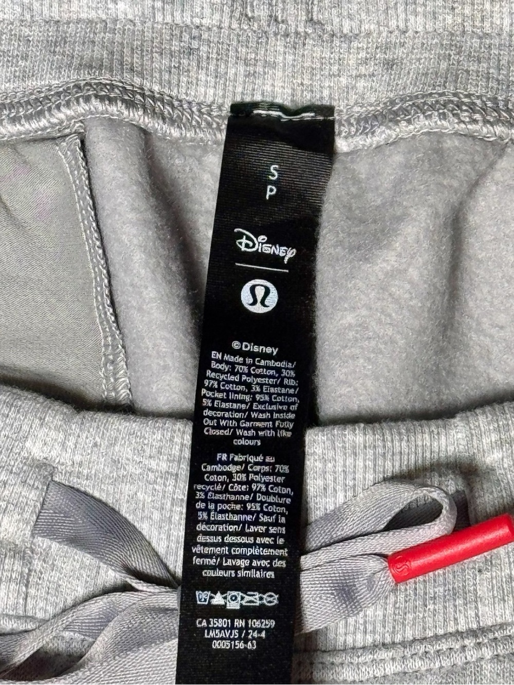 NWT Lululemon x Disney Mickey Mouse Steady State Jogger Grey S (LM5AVJS) - Picture 6 of 11